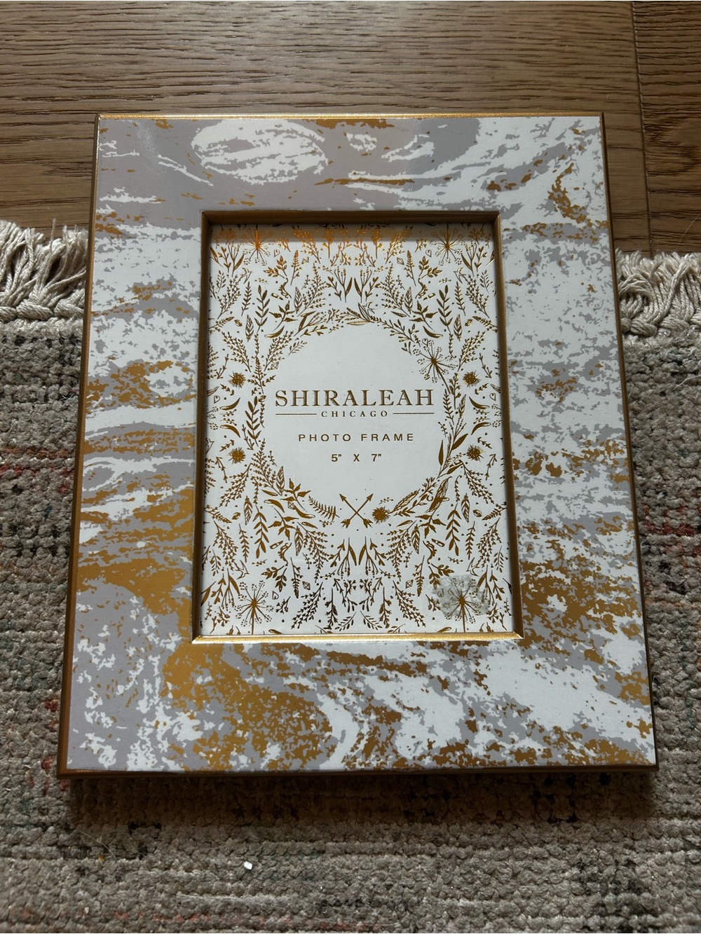 Shiraleah Gold and Gray Marble Effect Photo Frame